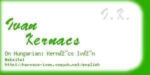 ivan kernacs business card